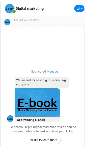 Facebook Massage ads