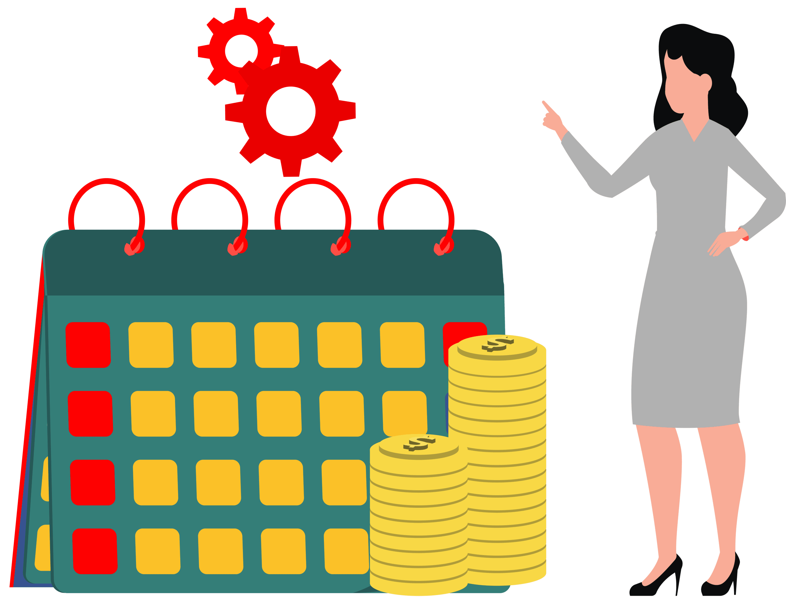 48577426 the girl is looking at the income calendar 1 scaled