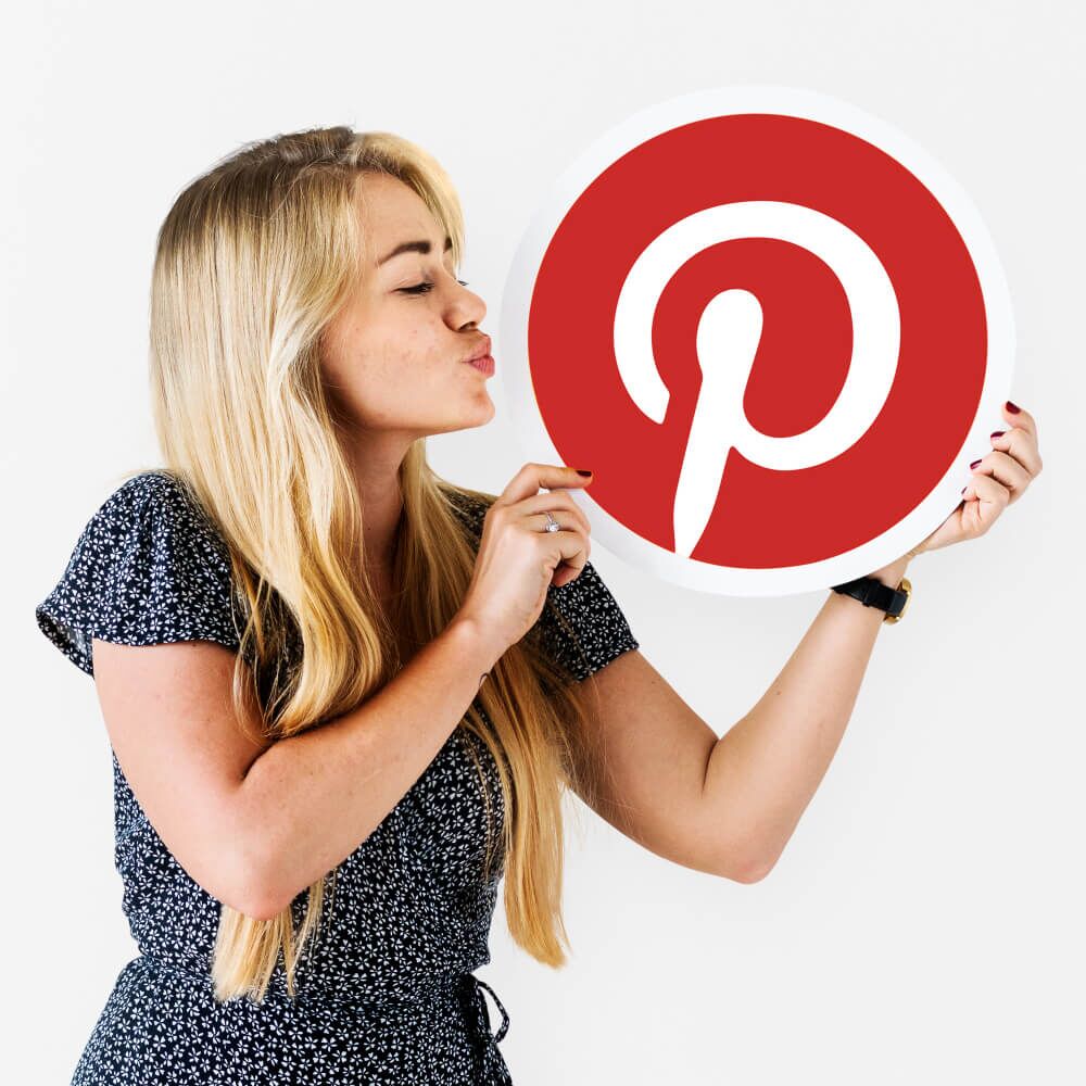 woman blowing kiss pinterest icon