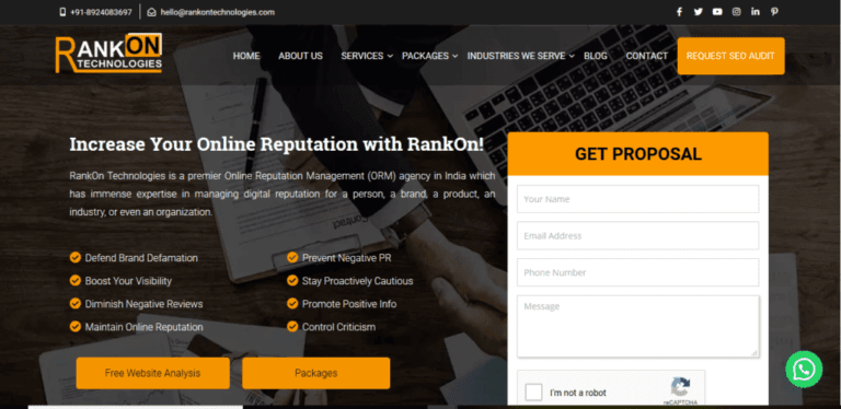 Website Interface