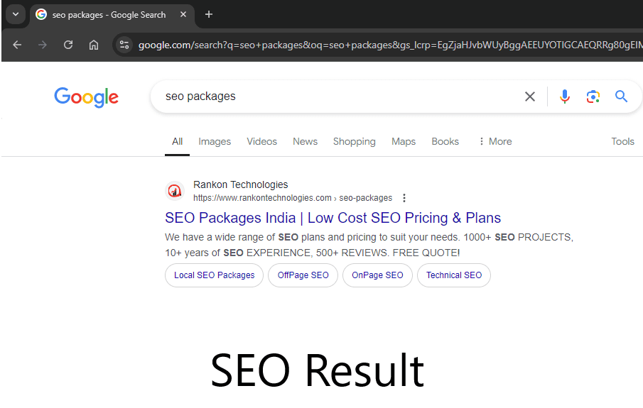 SEO Results